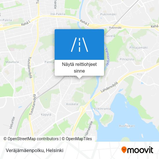 Veräjämäenpolku kartta