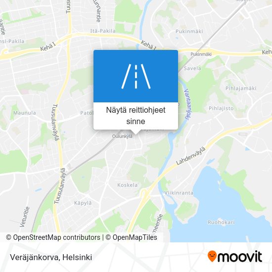 Veräjänkorva kartta