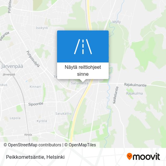 Peikkometsäntie kartta