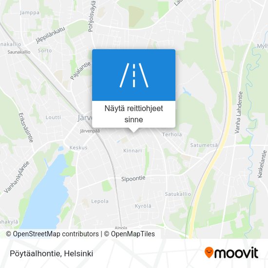Pöytäalhontie kartta