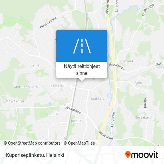 Kuparisepänkatu kartta