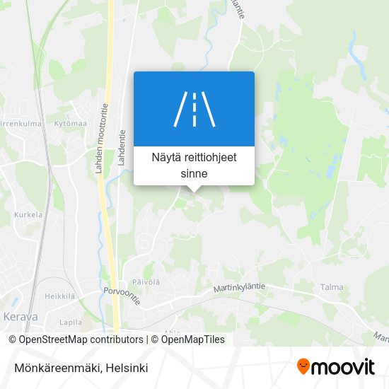 Mönkäreenmäki kartta