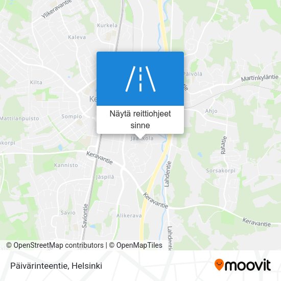 Päivärinteentie kartta