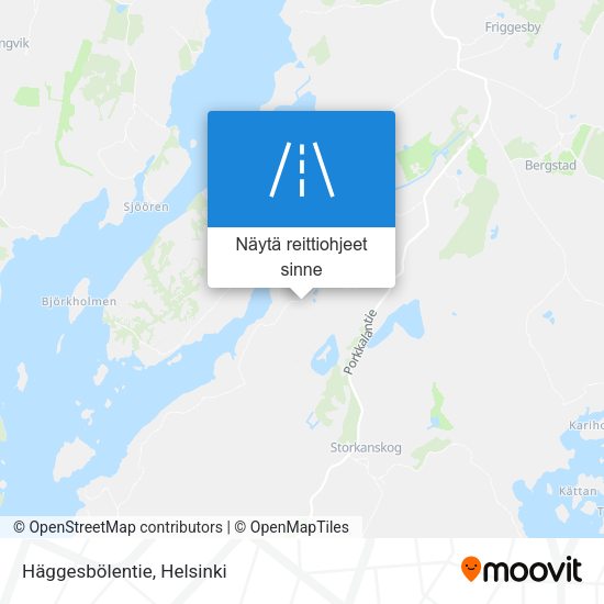 Häggesbölentie kartta