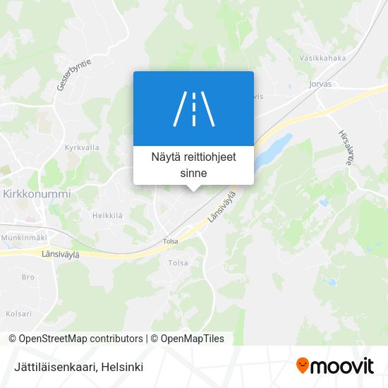 Jättiläisenkaari kartta
