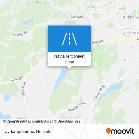 Jyrkänpesäntie kartta