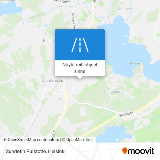 Sundetin Puistotie kartta