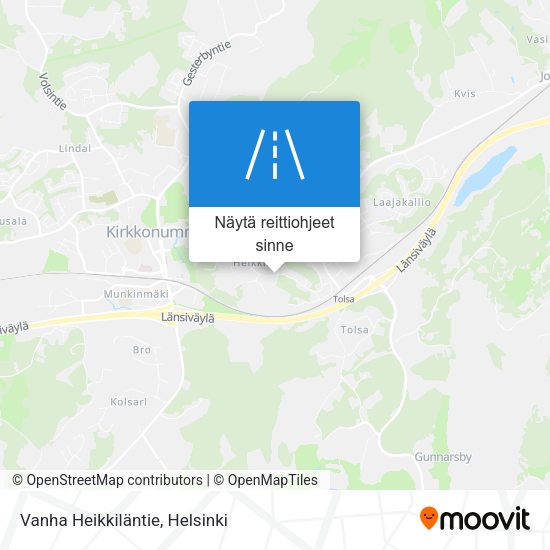 Vanha Heikkiläntie kartta