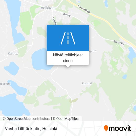 Vanha Lillträskintie kartta