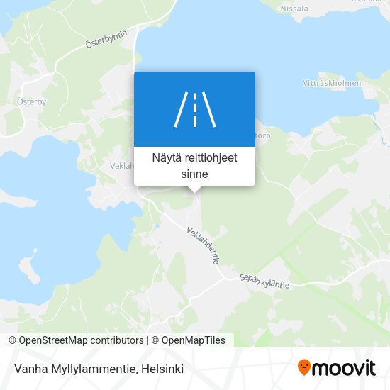 Vanha Myllylammentie kartta