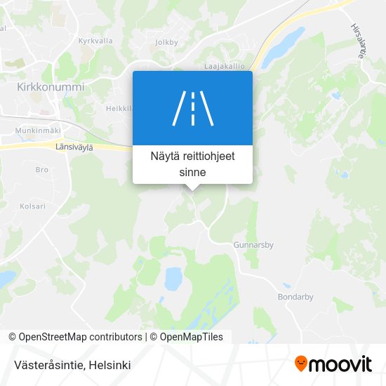 Västeråsintie kartta