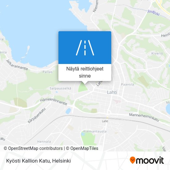 Kyösti Kallion Katu kartta