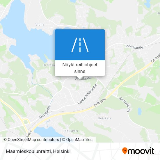 Maamieskoulunraitti kartta