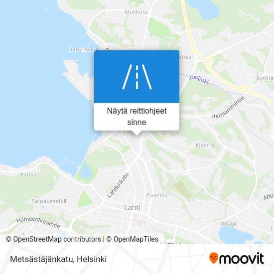 Metsästäjänkatu kartta