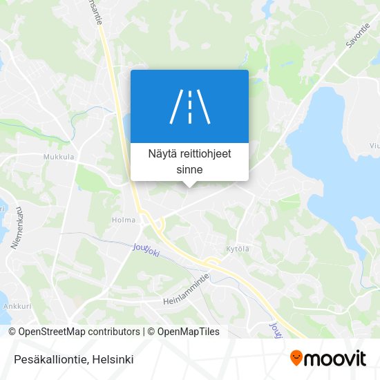 Pesäkalliontie kartta
