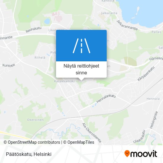 Päätöskatu kartta