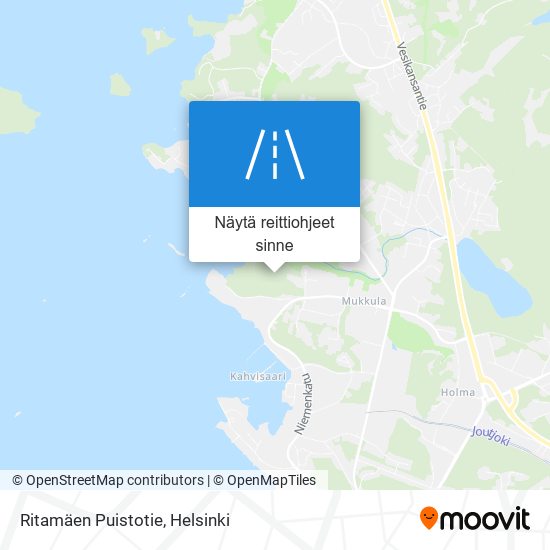 Ritamäen Puistotie kartta