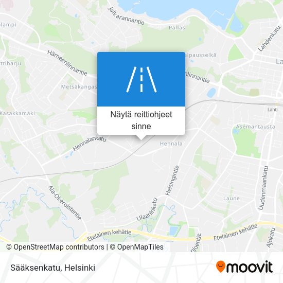 Sääksenkatu kartta