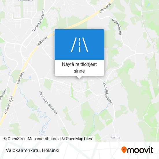 Valokaarenkatu kartta