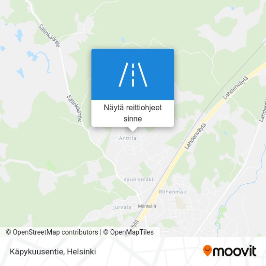 Käpykuusentie kartta