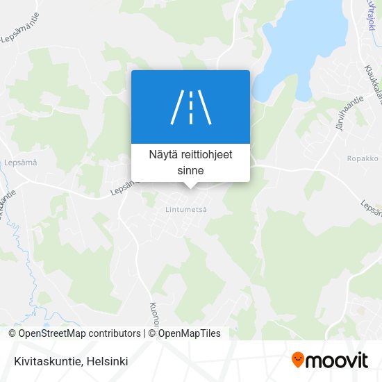 Kivitaskuntie kartta