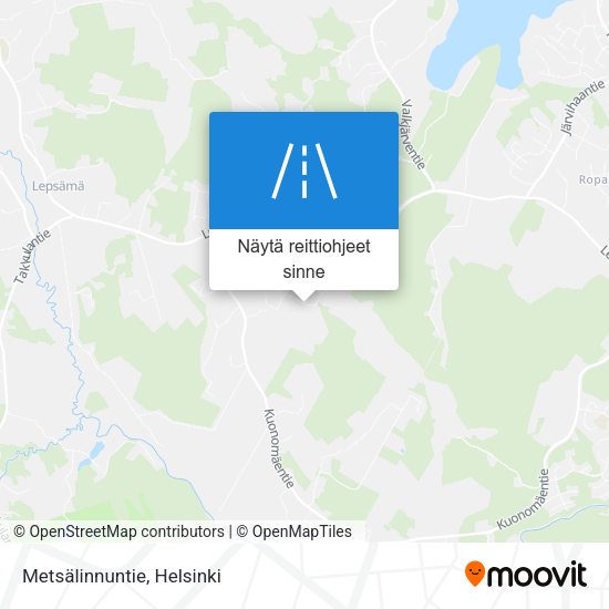 Metsälinnuntie kartta