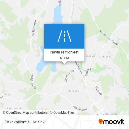 Pitkäkalliontie kartta