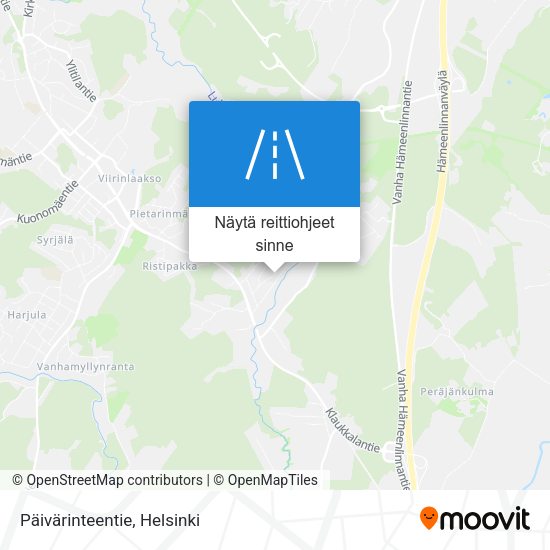 Päivärinteentie kartta