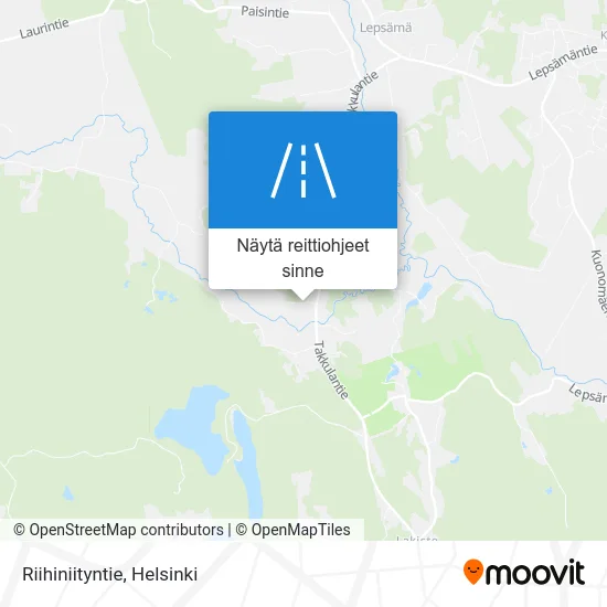 Riihiniityntie kartta
