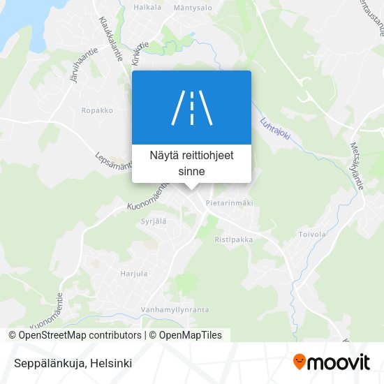 Seppälänkuja kartta