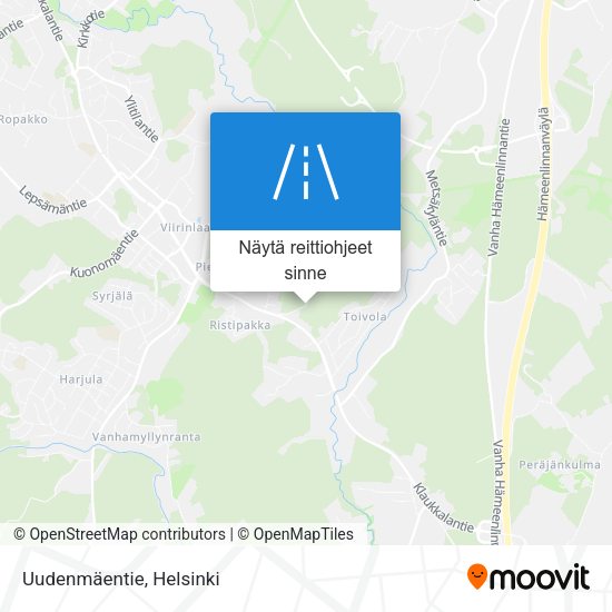 Uudenmäentie kartta