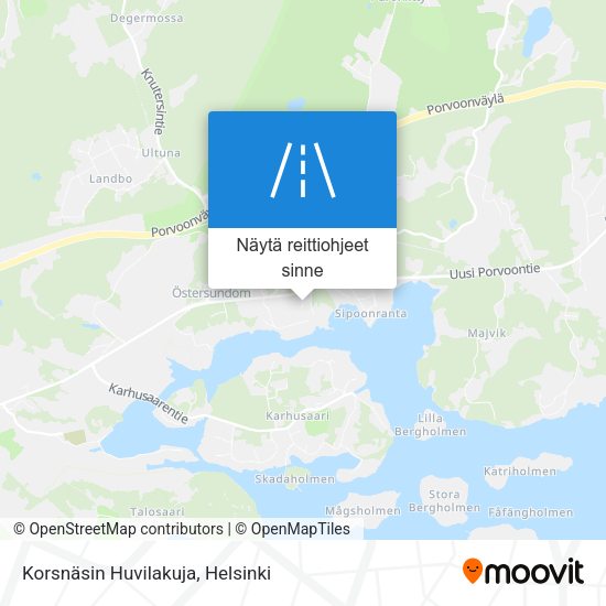 Korsnäsin Huvilakuja kartta