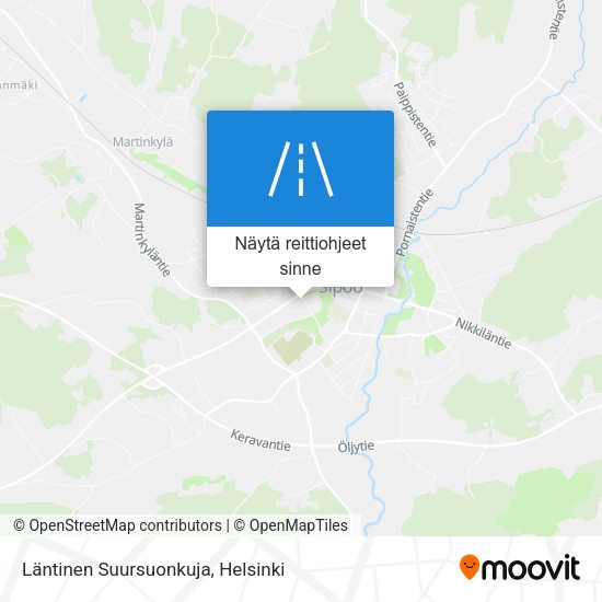 Läntinen Suursuonkuja kartta