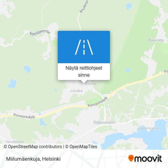 Miilumäenkuja kartta