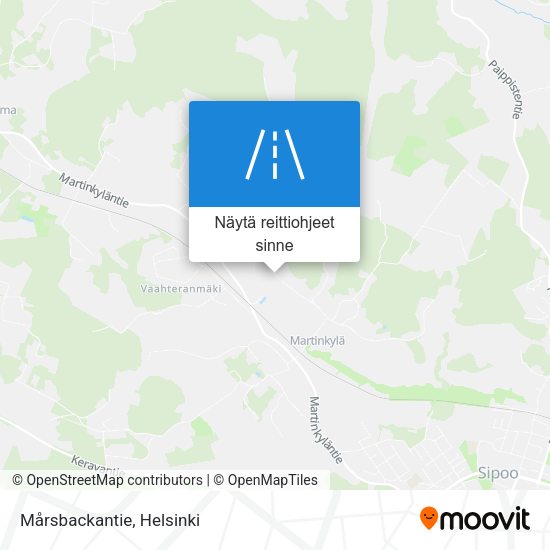Mårsbackantie kartta