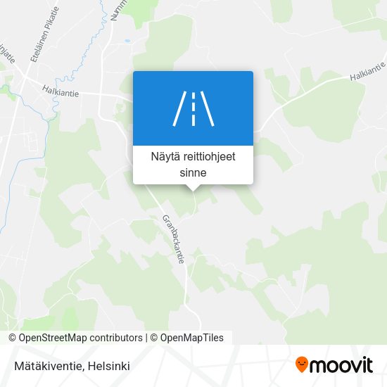Mätäkiventie kartta