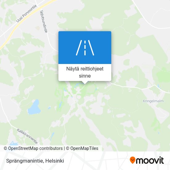 Sprängmanintie kartta