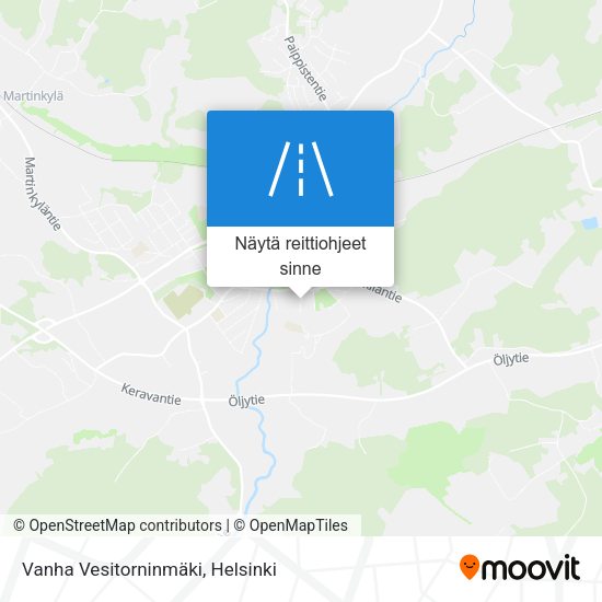 Vanha Vesitorninmäki kartta