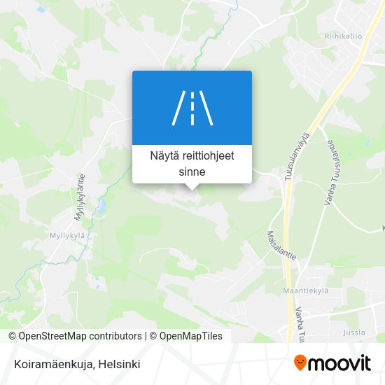Koiramäenkuja kartta