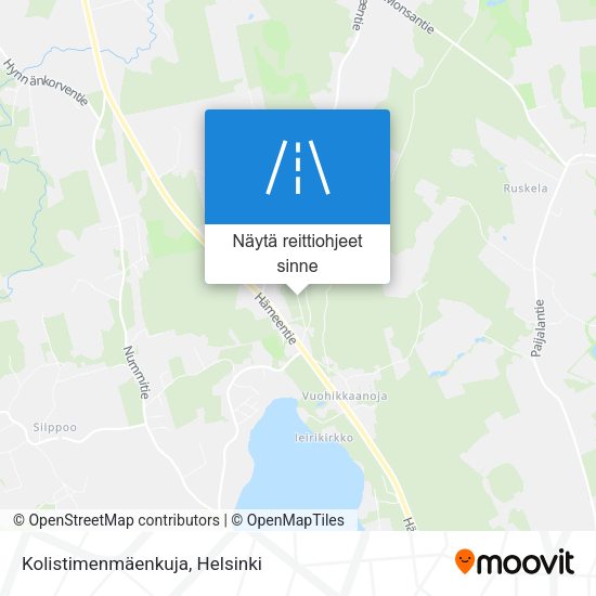 Kolistimenmäenkuja kartta