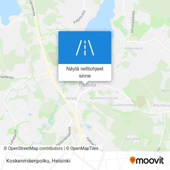 Koskenmäenpolku kartta