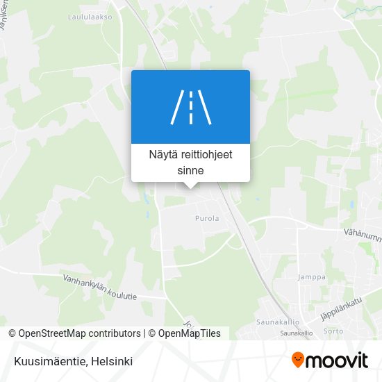 Kuusimäentie kartta
