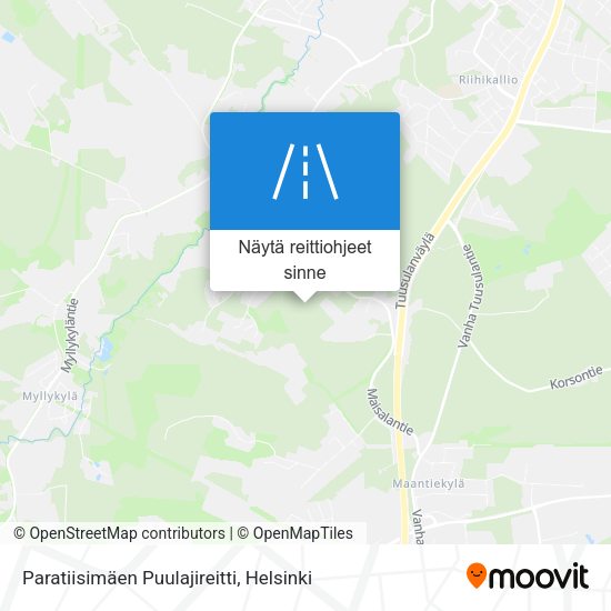 Paratiisimäen Puulajireitti kartta