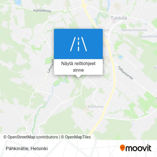 Pähkinätie kartta