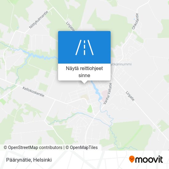 Päärynätie kartta