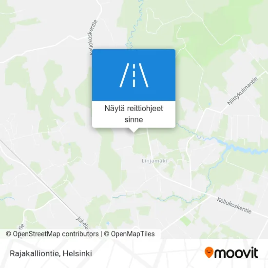 Rajakalliontie kartta