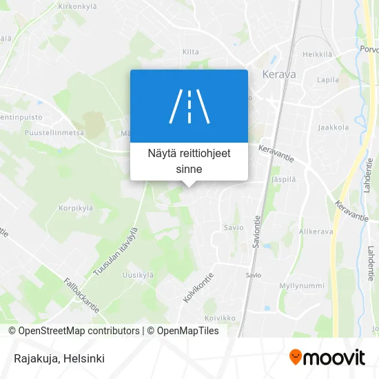 Rajakuja kartta