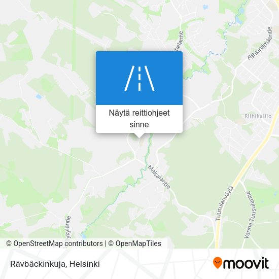 Rävbäckinkuja kartta