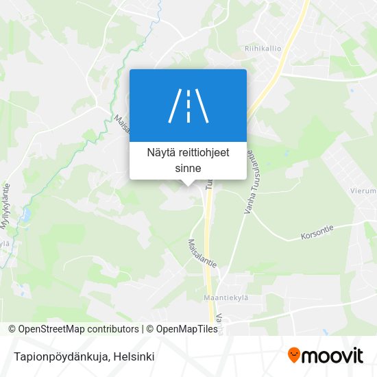 Tapionpöydänkuja kartta