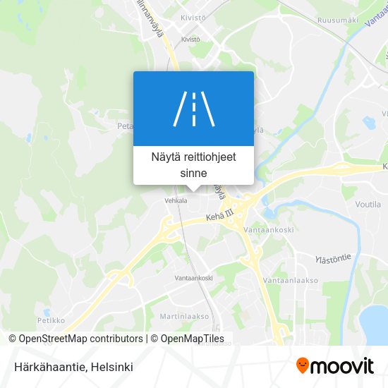 Härkähaantie kartta